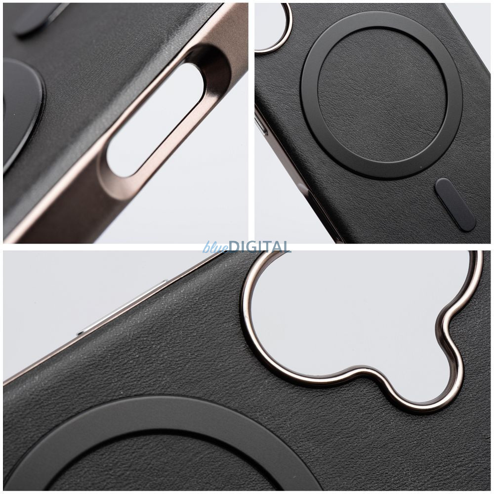 GENTLEMAN MagSafe-kompatibilis tok iPhone 12 - fekete GENTLEMAN MagSafe-kompatibilis tok iPhone 12 - fekete