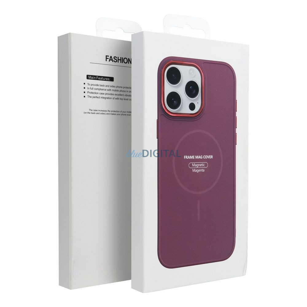 FRAME MagSafe-kompatibilis tok iPhone 12 - élénk rózsaszín FRAME MagSafe-kompatibilis tok iPhone 12 - élénk rózsaszín