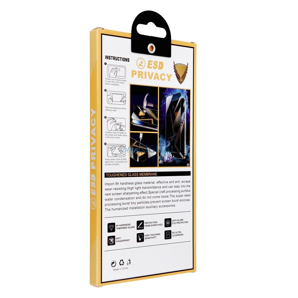 OG Premium Privacy Glass 6D betekintésvédett edzett üveg fekete szegéllyel iPhone Air OG Premium Privacy Glass 6D betekintésvédett edzett üveg fekete szegéllyel iPhone Air