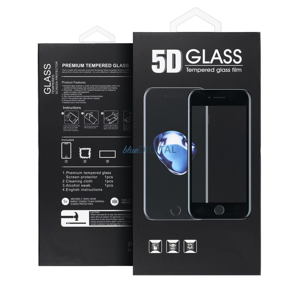 5D betekintésvédett edzett üveg fekete szegéllyel iPhone Air 5D betekintésvédett edzett üveg fekete szegéllyel iPhone Air