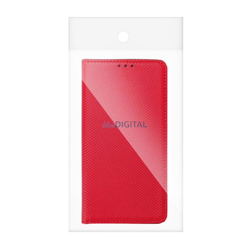 SMART CASE könyvtok Motorola Moto E15 - piros