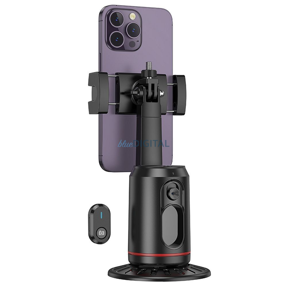 Hoco K23 telefontartó 360 fokos automata arckövetéssel - fekete Hoco K23 telefontartó 360 fokos automata arckövetéssel - fekete