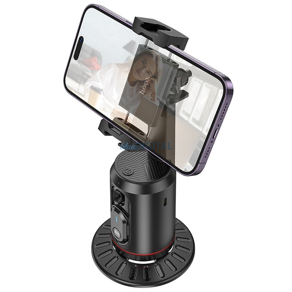 Hoco K23 telefontartó 360 fokos automata arckövetéssel - fekete Hoco K23 telefontartó 360 fokos automata arckövetéssel - fekete