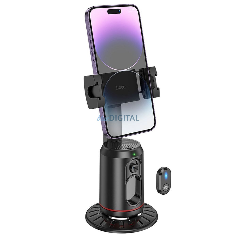 Hoco K23 telefontartó 360 fokos automata arckövetéssel - fekete Hoco K23 telefontartó 360 fokos automata arckövetéssel - fekete