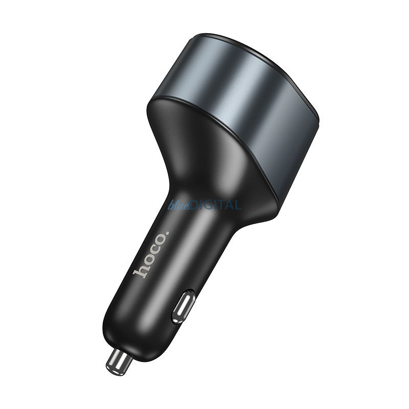 HOCO autós töltő USB-A + C típus + szivargyújtó PD QC3.0 3A 35W Z56 fekete