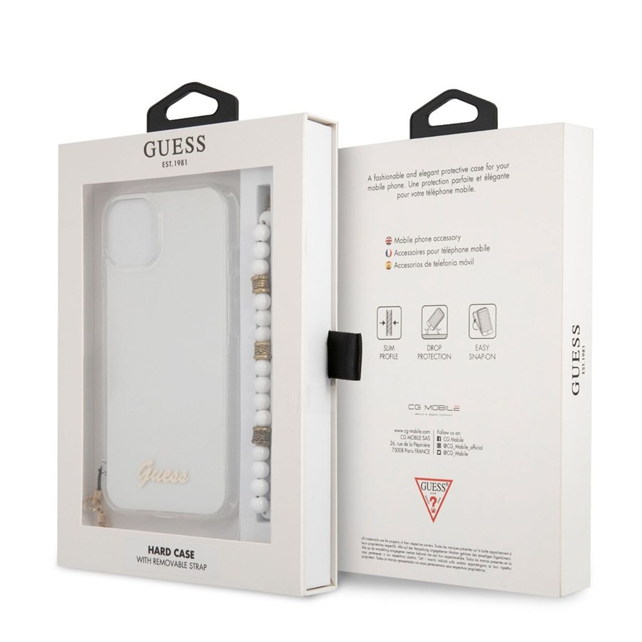 Apple iPhone 13 Mini GUESS GUHCP13SKPSW TPU Hátlap - Átlátszó Apple iPhone 13 Mini GUESS GUHCP13SKPSW TPU Hátlap - Átlátszó