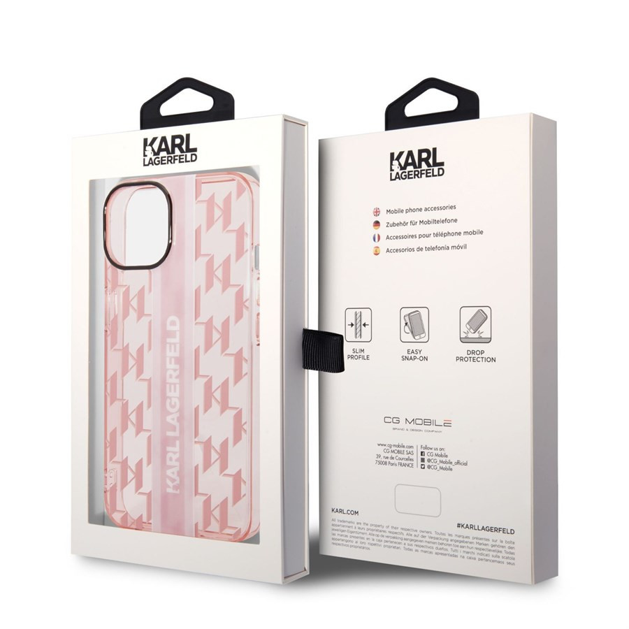 Apple iPhone 14 Plus KARL LAGERFELD KLHCP14MHKLSPCP Hátlap - Rózsaszín Apple iPhone 14 Plus KARL LAGERFELD KLHCP14MHKLSPCP Hátlap - Rózsaszín