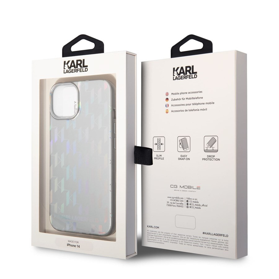 Apple iPhone 14 Plus KARL LAGERFELD KLHCP14MLGMMSV3 Hátlap - Ezüst Apple iPhone 14 Plus KARL LAGERFELD KLHCP14MLGMMSV3 Hátlap - Ezüst