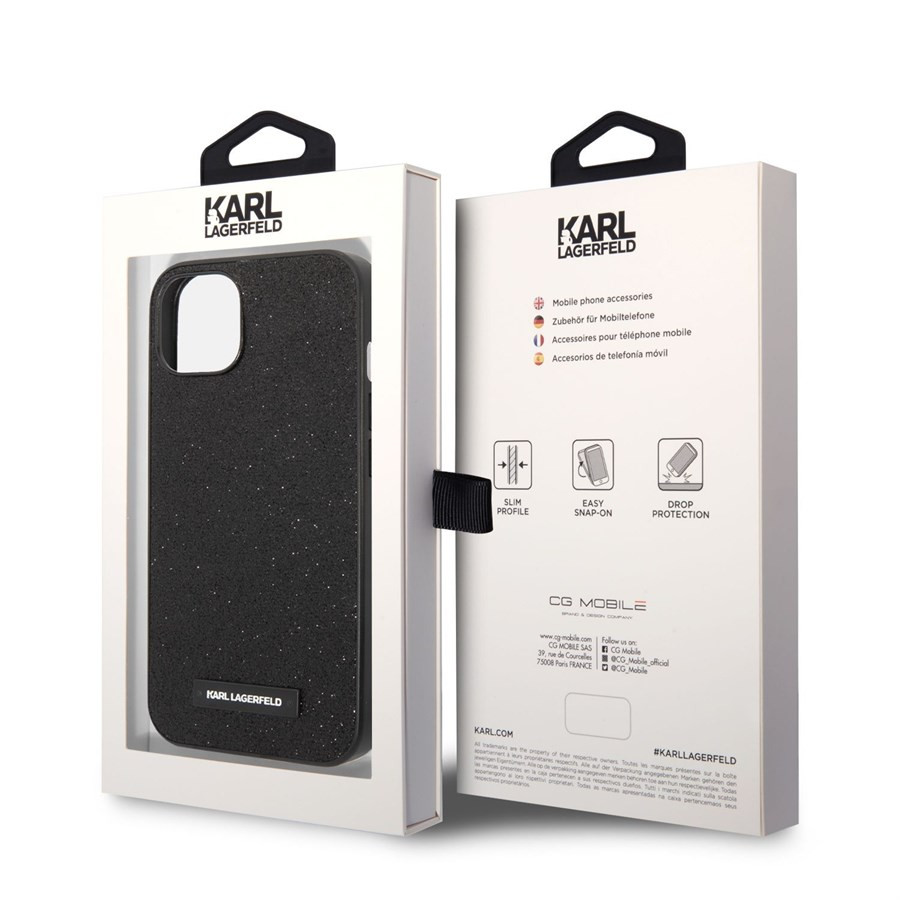 Apple iPhone 14 Plus KARL LAGERFELD KLHCP14MG2ELK Hátlap - Fekete Apple iPhone 14 Plus KARL LAGERFELD KLHCP14MG2ELK Hátlap - Fekete