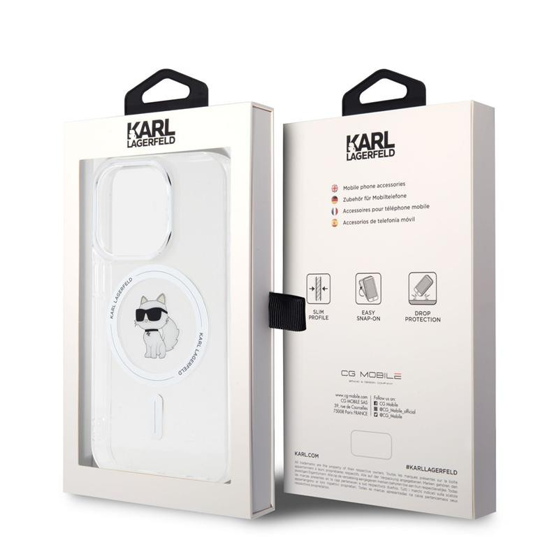 Apple iPhone 15 Pro KARL LAGERFELD KLHMP15LHFCCNOT Magsafe TPU Hátlap - Átlátszó