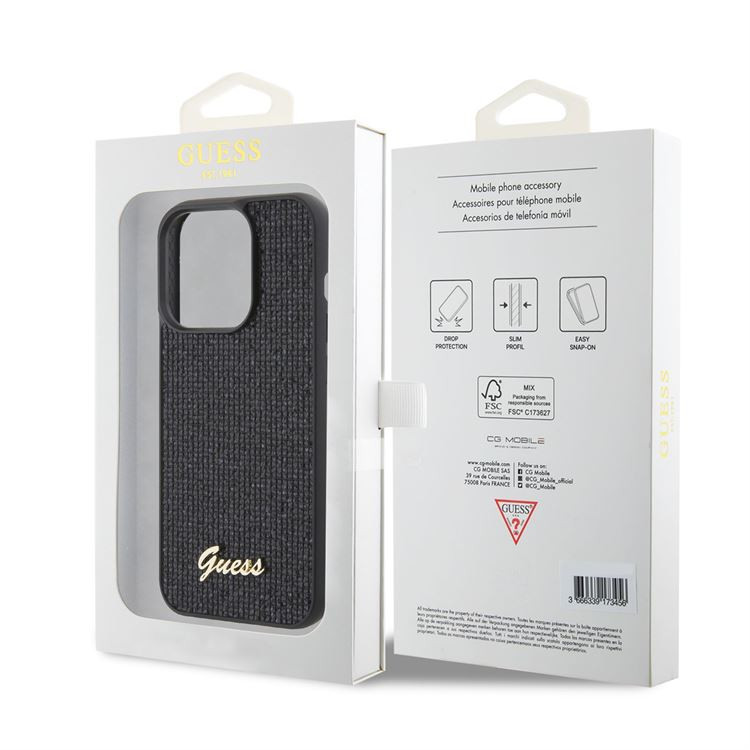 Apple iPhone 15 Pro GUESS GUHCP15LPMSDGSK Hátlap - Fekete Apple iPhone 15 Pro GUESS GUHCP15LPMSDGSK Hátlap - Fekete