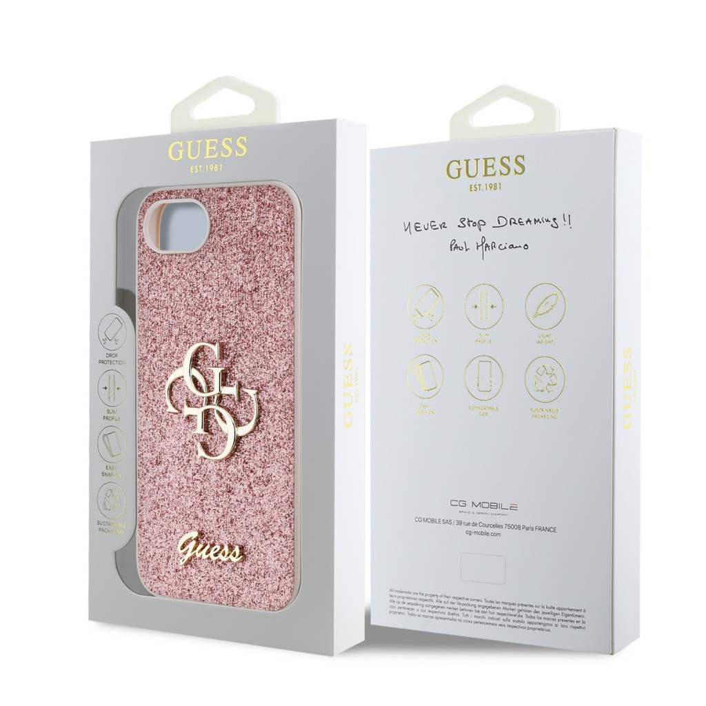 Apple iPhone 16e GUESS GUHCPSE4HG4SGP Hátlap - Rózsaszín