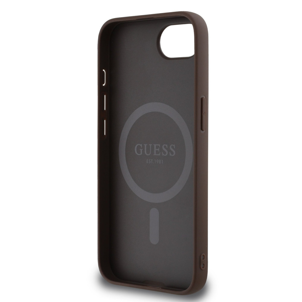 Apple iPhone 16e GUESS GUHMPSE4G4GFRW MagSafe Hátlap - Barna