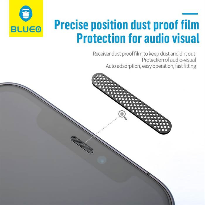 Apple iPhone X/XS Blueo Receiver Dustproof 2.5D Silk Full Üvegfólia - Fekete Apple iPhone X/XS Blueo Receiver Dustproof 2.5D Silk Full Üvegfólia - Fekete