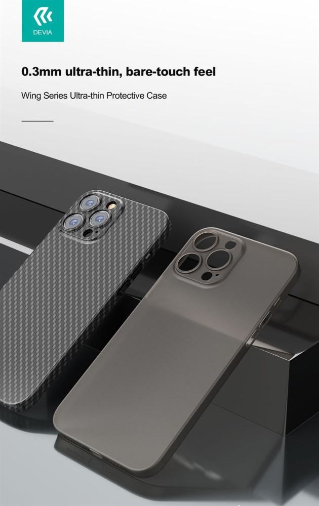 Apple iPhone 14 Plus Devia Wing Ultra Slim Matt Hátlap - Kék