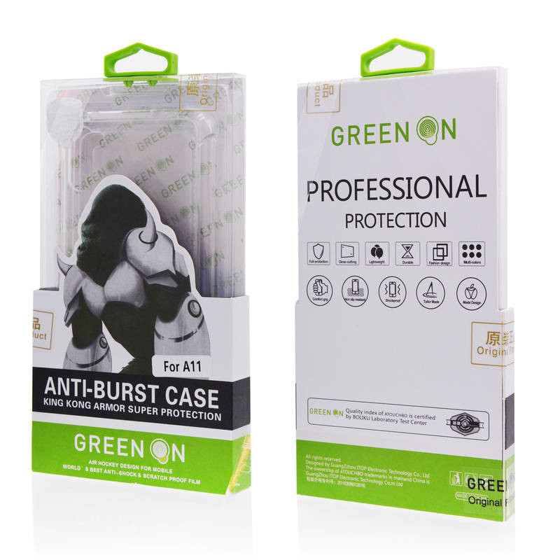 Samsung A50 Green On Anti Shock Hátlap - Átlátszó