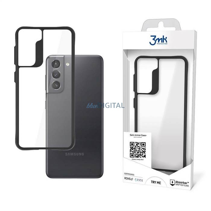 Samsung Galaxy S21 5G - 3mk szatén ütésálló tok+