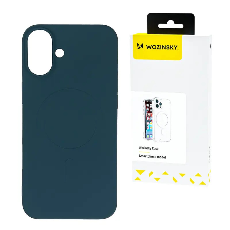 Wozinsky Silicone MagSafe-kompatibilis tok Samsung Galaxy S25 Plus - sötétkék