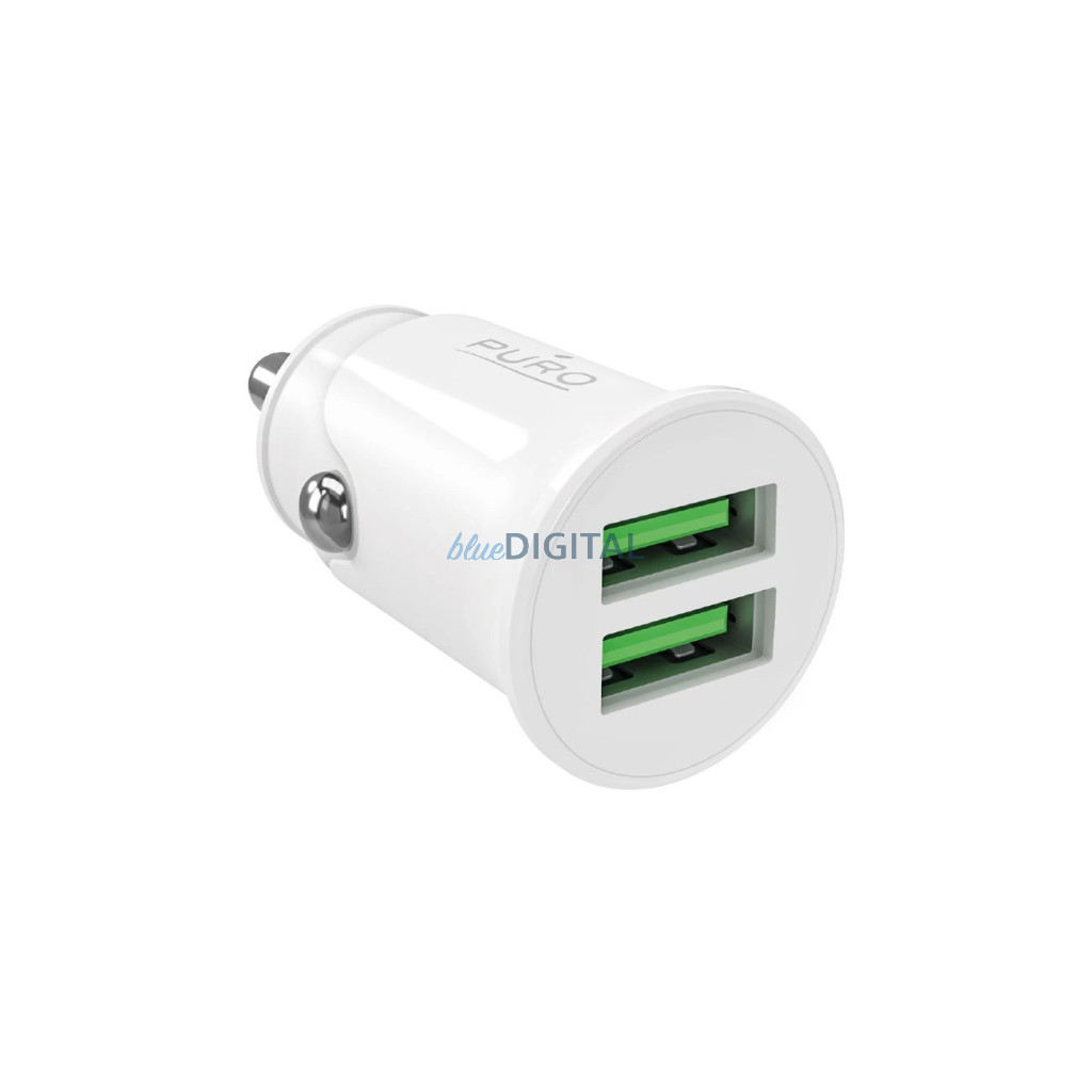 Puro Pro Lite autós töltő 2x USB-A 10W - fehér Puro Pro Lite autós töltő 2x USB-A 10W - fehér