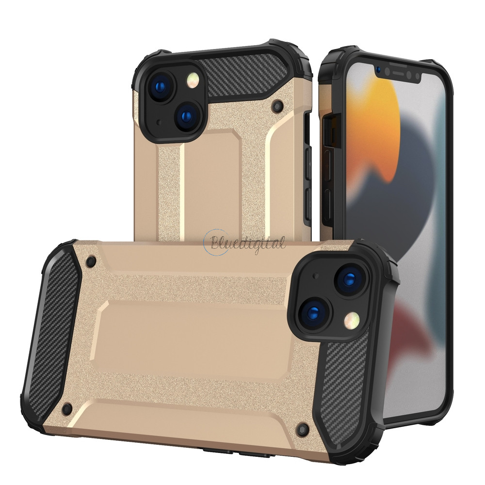 hybrid Armor tok Tough ütésálló tok iPhone 13 Mini Golden hybrid Armor tok Tough ütésálló tok iPhone 13 Mini Golden