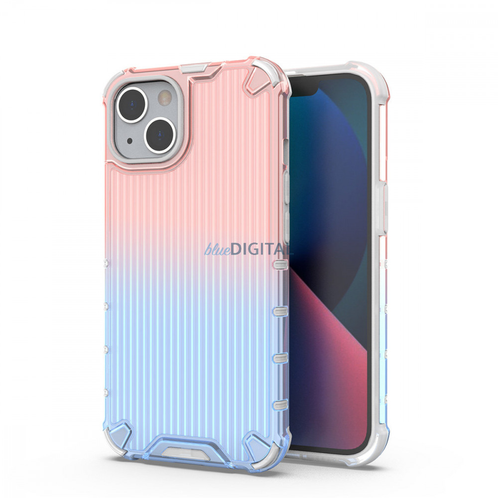 Ombre Protect tok iPhone 14 Plus Armor tok rózsaszín és kék