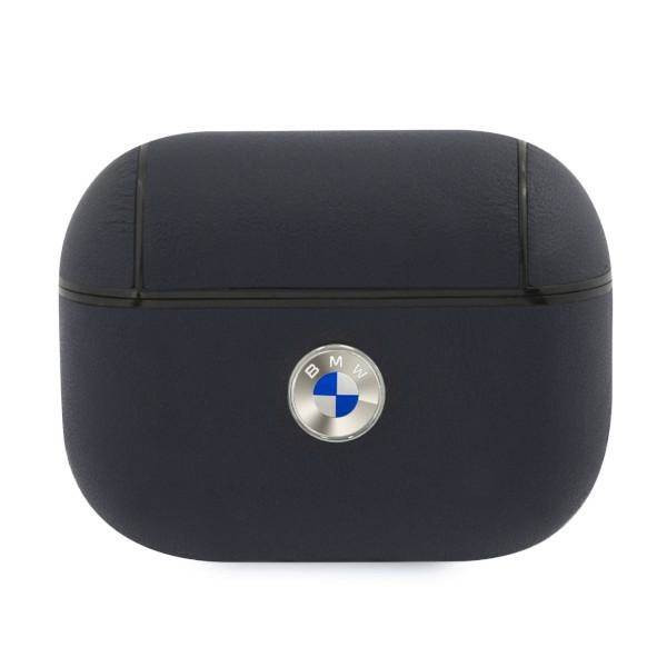 BMW BMAPSSLNA AirPods Pro kék valódi bőr ezüstszínű logós tok
