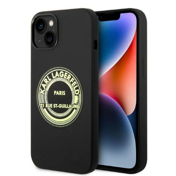 Karl Lagerfeld KLHCP14SSRSGRCK iPhone 14 6,1" keménytok fekete szilikon RSG