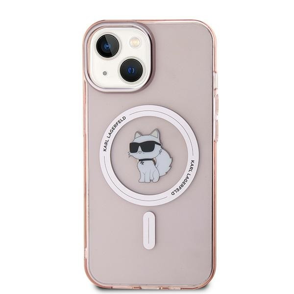 Karl Lagerfeld KLHMP12MHFCCNOP IML Choupette MagSafe-kompatibilis tok iPhone 12/12 Pro - rózsaszín Karl Lagerfeld KLHMP12MHFCCNOP IML Choupette MagSafe-kompatibilis tok iPhone 12/12 Pro - rózsaszín