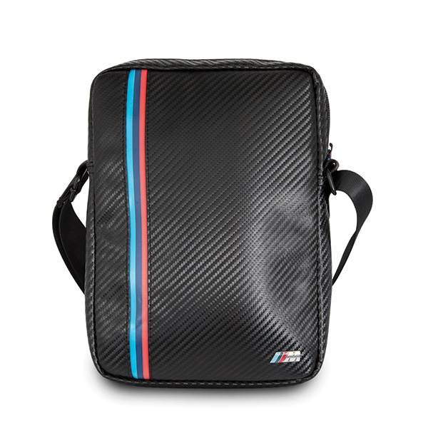 BMW Tablet táska 8" fekete Carbon / háromszínű csíkkal