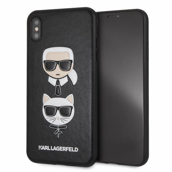 Karl Lagerfeld KLHCI65KICKC iPhone Xs Max fekete Karl & Choupette keménytok