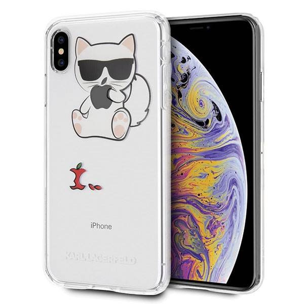Karl Lagerfeld KLHCI65CFA iPhone Xs Max átlátszó Choupette Fun keménytok