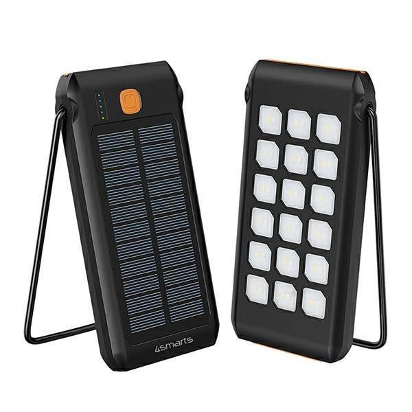 4smarts napelemes powerbank TitanPack Flex 10000mAh fekete/narancssárga