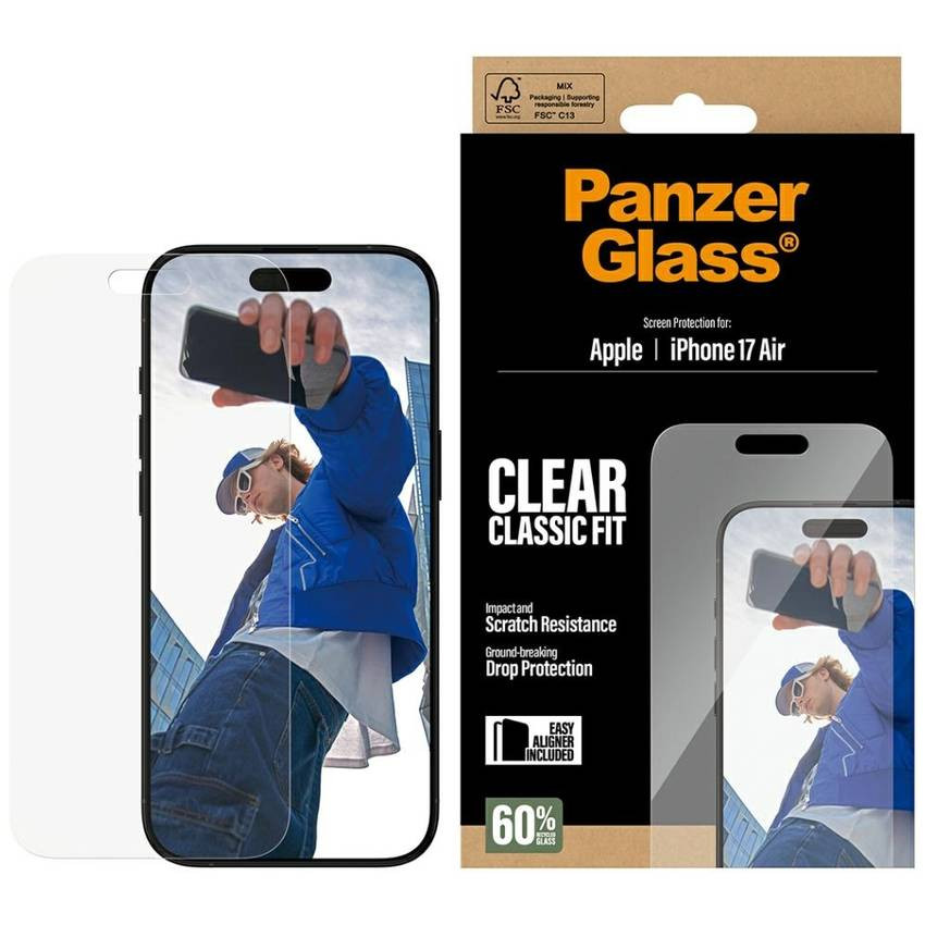 PanzerGlass Classic Fit EasyAligner edzett üveg iPhone Air készülékhez
