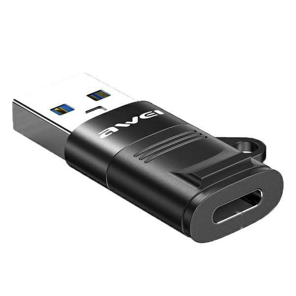 AWEI adapter CL-13 USB-C/USB-A fekete