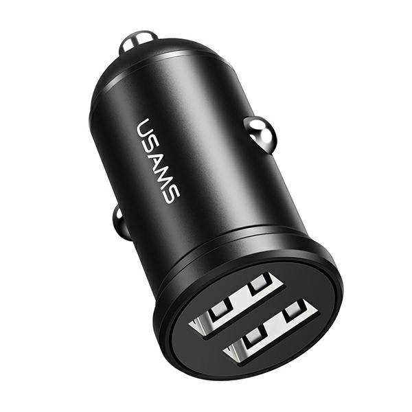 USAMS autós töltő 2xUSB 2,4A Mini fekete CC114TC01 (US-CC114) USAMS autós töltő 2xUSB 2,4A Mini fekete CC114TC01 (US-CC114)