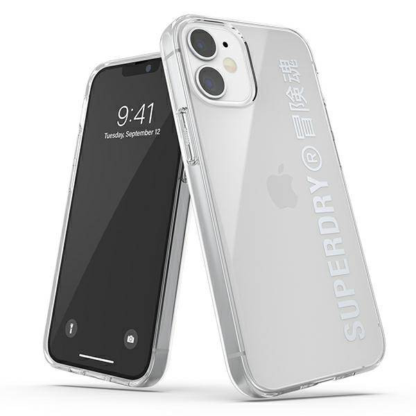 SuperDry Snap iPhone 12 mini átlátszó ezüst tok