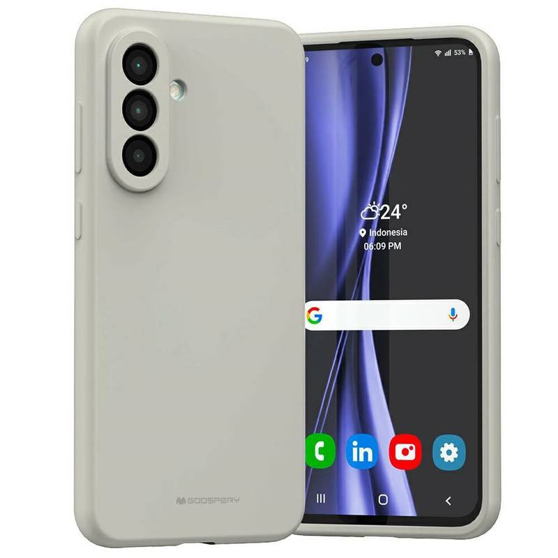 Mercury Silicone tok Samsung Galaxy A56 - világosszürke