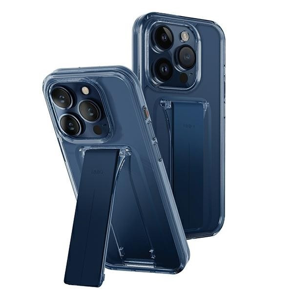 UNIQ etui Heldro MountStand iPhone 15 Pro 6.1" mélykék tok UNIQ etui Heldro MountStand iPhone 15 Pro 6.1" mélykék tok