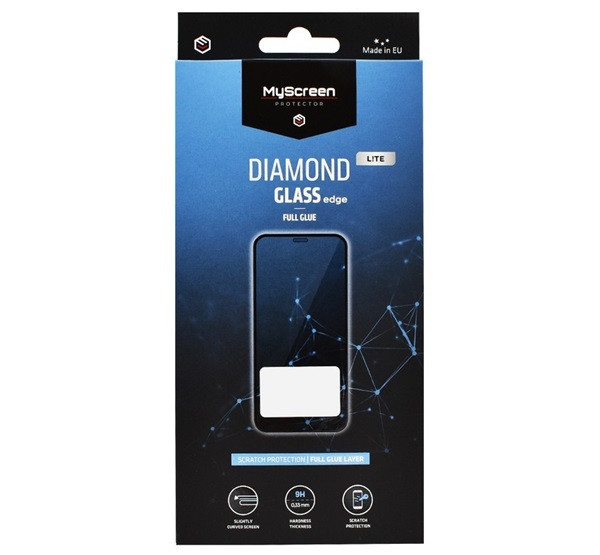 MYSCREEN DIAMOND GLASS LITE EDGE képernyővédő üveg (2.5D, full glue, 0.33mm, 9H) FEKETE Xiaomi Redmi Note 13 Pro 5G