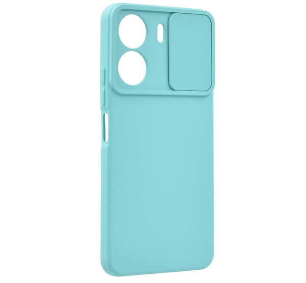 Szilikon telefonvédő (matt, mikrofiber plüss belső, kameravédő) MENTAZÖLD Xiaomi Redmi 13C