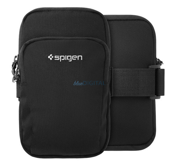 SPIGEN A702 tok álló (univerzális, SPORT, karpánt, vízálló, 6.9" méret) FEKETE