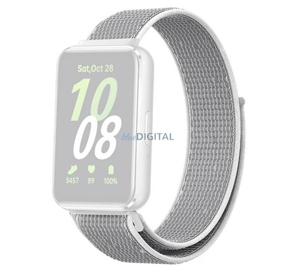 Pótszíj (egyedi méret, nylon, tépőzáras, légáteresztő) VILÁGOSSZÜRKE Samsung Galaxy Fit 3