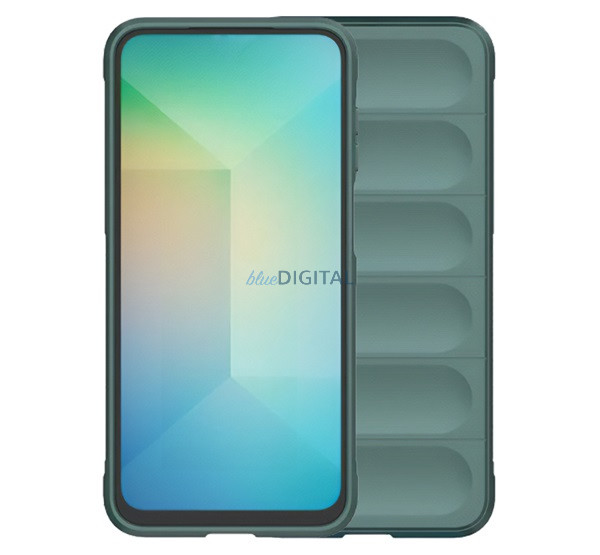 Szilikon telefonvédő (ütésállóság, kameravédő, 3D) SÖTÉTZÖLD Xiaomi 15
