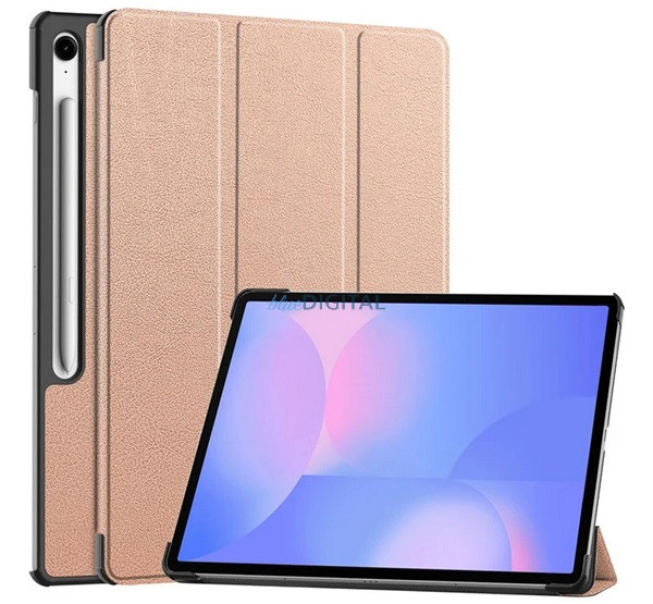 Tok álló, bőr hatású (aktív FLIP, oldalra nyíló, TRIFOLD, asztali tartó, ceruza tartó) ROZÉARANY Samsung Galaxy Tab S10 FE Plus WIFI (SM-X626), Galaxy Tab S10 FE Plus LTE (SM-X620)