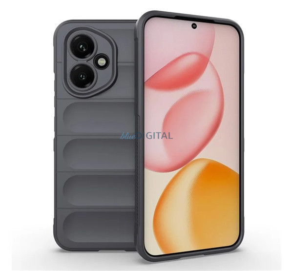 Szilikon telefonvédő (ütésállóság, kameravédő, 3D) SÖTÉTSZÜRKE Honor 400