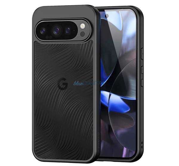 DUX DUCIS AIMO szilikon telefonvédő (ütésállóság, kameravédő, matt, hullám) FEKETE Google Pixel 10, Pixel 10 Pro