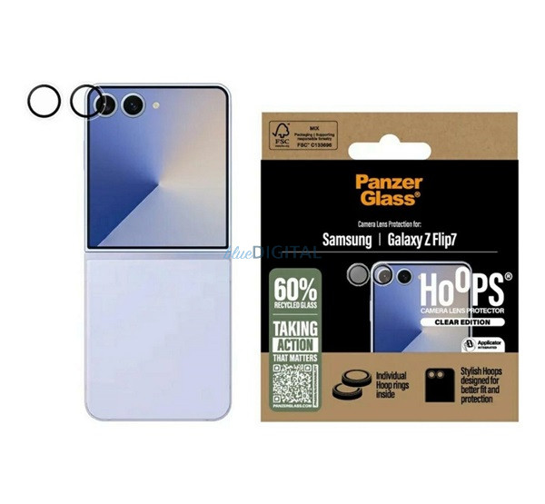 PANZERGLASS HOOPS kameravédő üveg (9H + segédkeret) ÁTLÁTSZÓ Samsung Galaxy Z Flip7 (SM-F766)
