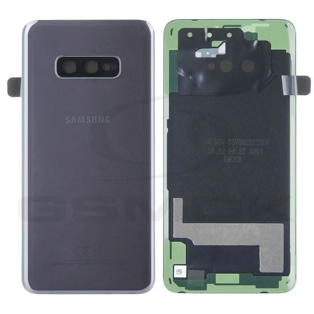 Akkumulátorfedél ház Samsung G970 Galaxy S10E fekete Gh82-18452A Gh82-18492A eredeti szervizcsomag