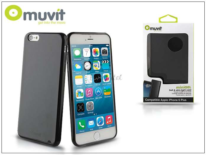 Apple iPhone 6 Plus/6S Plus hátlap - Muvit miniGel - black
