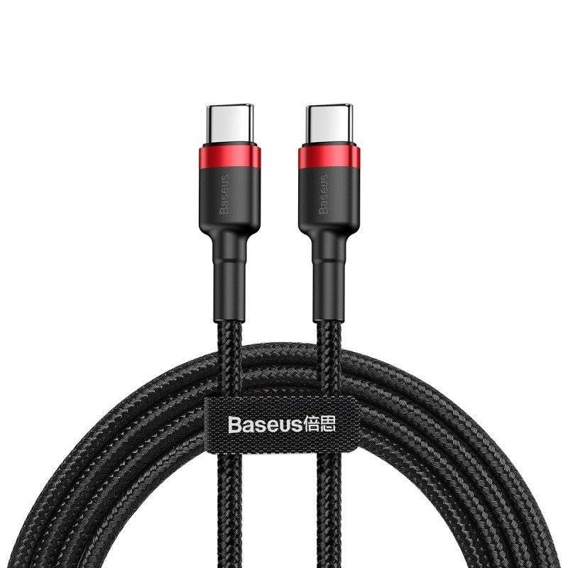Baseus Cafule USB-C – USB-C kábel 60 W 1 m (fekete-piros)